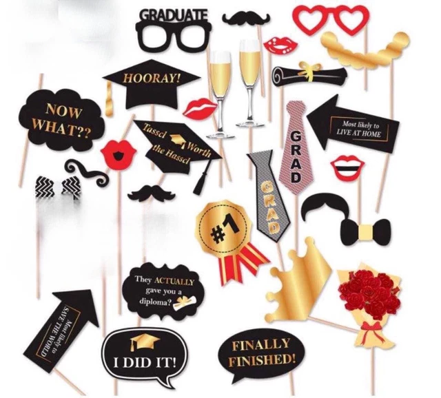 30 PCS GRADUATION Photo Booth Props Graduation Props Graduation