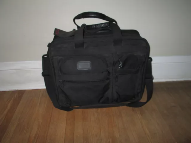 TUMI 2206D3 Black Ballistic Wheeled Expandable Laptop Bag Briefcase Carry On