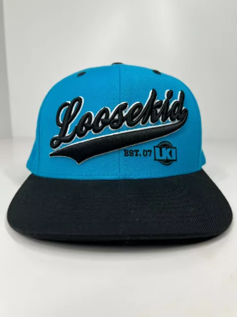 LOOSEKID LKI cap hat adjustable one size fits most black blue 3D embroidery