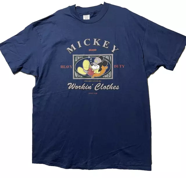 VTG Mickey T-Shirt Adult XXL 90s Single Stitch Made In USA Double Graphics