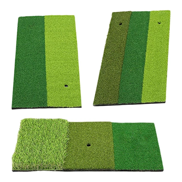 Golf Hitting Mat Portable Turf Mat Swing Trainer Golf Practice Mat for Office