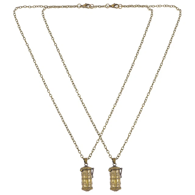 2 Pcs Cuivre Homme Pendentif Commémoratif Collier Cendres Urne