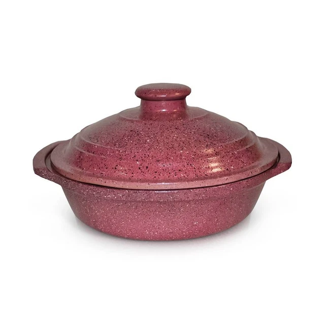 Suppentopf/ Pfanne,  roter Ton, Granit Schmortopf Kochtopf Gartopf Bratentopf