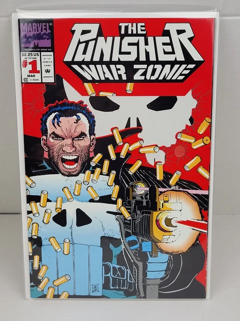 The Punisher War Zone #1 Rare Newsstand High Grade Key Die-Cut Cover Marvel 1992