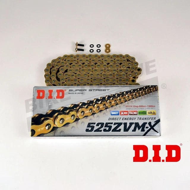 Chain Replacement Motorcycle DID 525 ZVMX Super Heavy Duty X-Ring