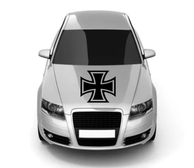 EISERNES KREUZ IRON Cross 60cm Oldschool Auto Aufkleber Tuning Sticker