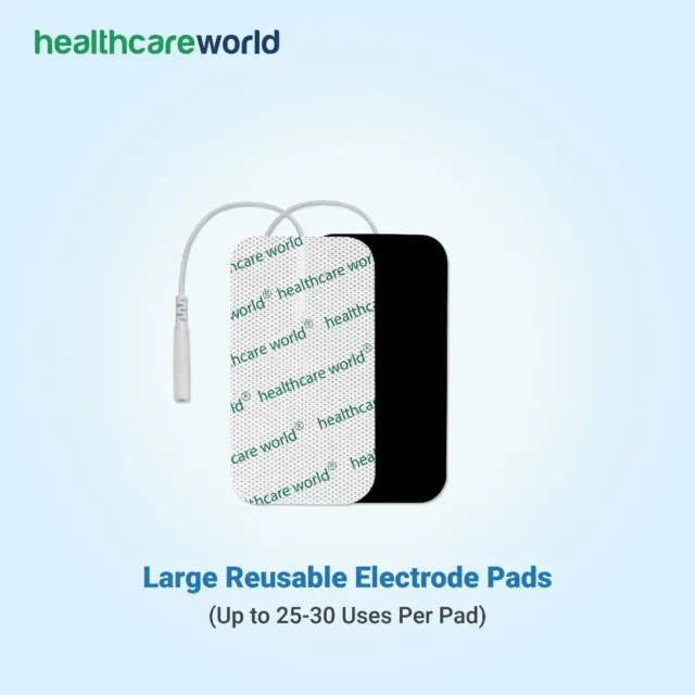 4 Large Tens Electrode Pads Reusable For Tens Machines