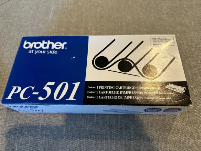Brother PC-501 Printing Cartridge FAX-575 Genuine Authentic Printer Ink Black