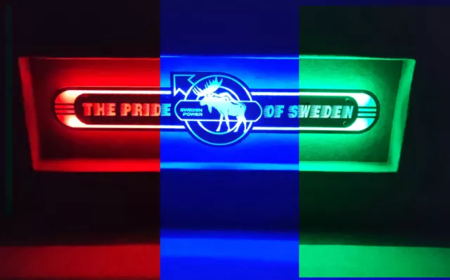 Volvo LED Spiegel LKWLeuchtschilder Rückwandschilder Pride of Sweden V02-RGB