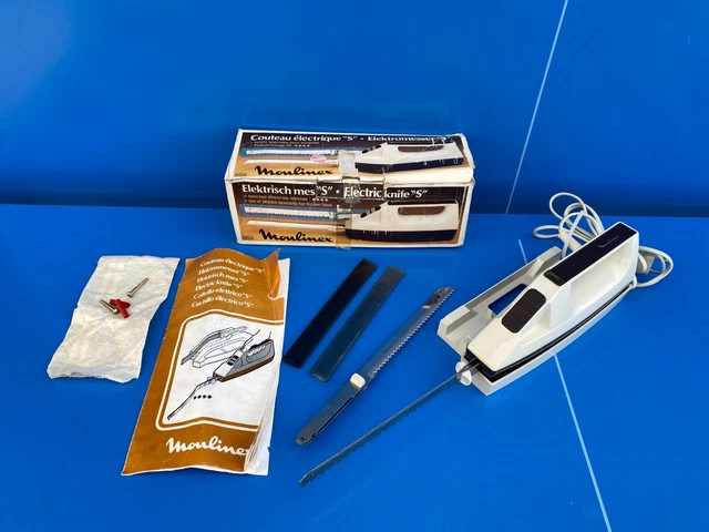COUTEAU ÉLECTRIQUE MOULINEX VINTAGE ORANGE - MODÈLE 294 - AVEC BOÎTE ET NOTICE