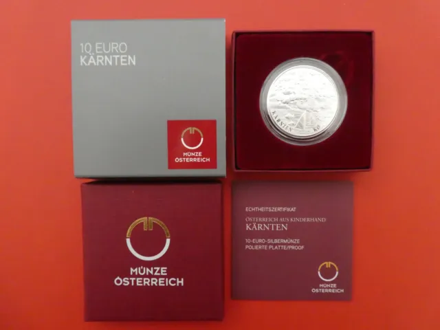 Österreich, 10 Euro, Kärnten, 2012, Silber, PP, im Etui, original