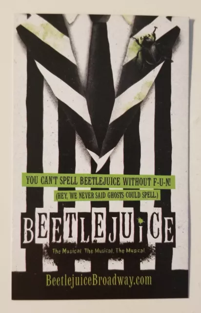 BEETLEJUICE Broadway Musical Theater Ad Non Sports Promo Card NYC Alex Brightman