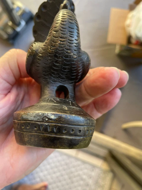 Rare Complete Set Antique Burmese Opium Bronze Weight Set Peacock Bird 9 Pc Vtg 9