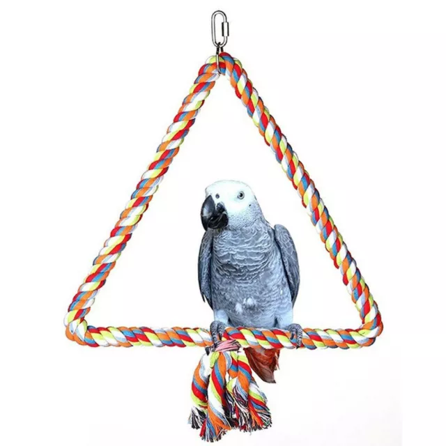 Dreieck Schaukel Tier Vögel Papagei beißen Schleifen Klettern Käfig Spielzeug