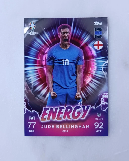JUDE BELLINGHAM TOPPS Match Attax Uefa Euro 2024 Energy Card Gm4 £9.79