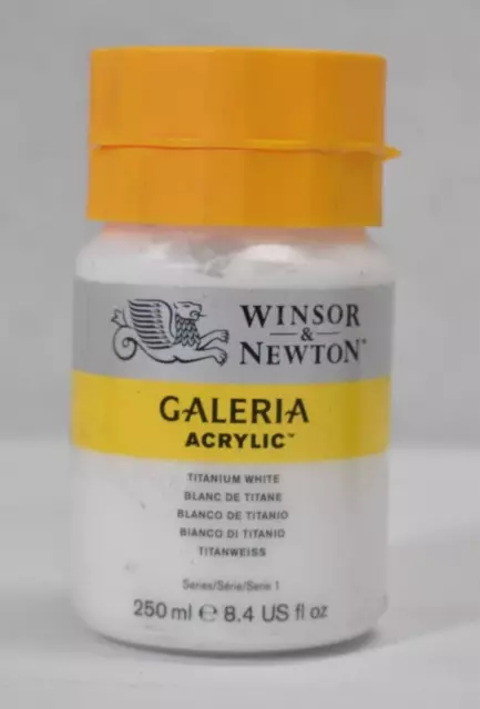 Tuba de pintura acrílica Winsor & Newton Galeria 8,4 oz 250 ml titanio color blanco