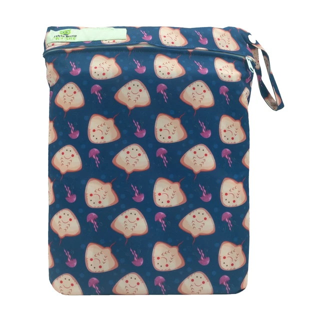 Reusable Baby Cloth Diaper Nappy Wet & Dry Bag Stingray