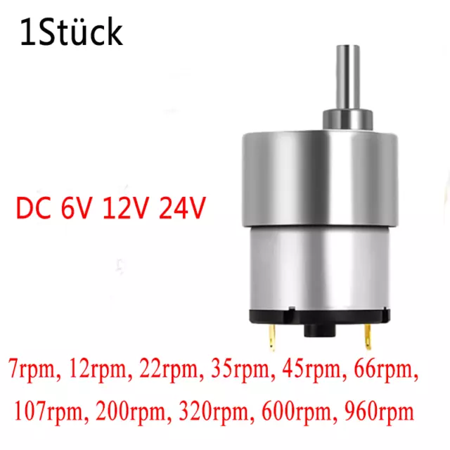 DC 6V 12V 24V Reduzierung Getriebemotor JGB37-520 Große Drehmoment 7RPM- 960RPM