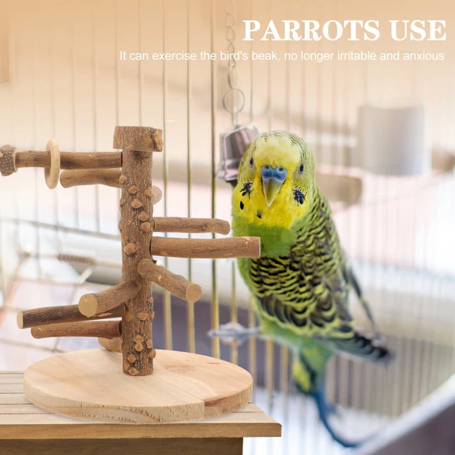 Scala Per Uccelli In Legno Zwbfu Naturals - 13 Gradini, 19.7 Pollici, Per Pappagalli E Uccellini - Foto 9
