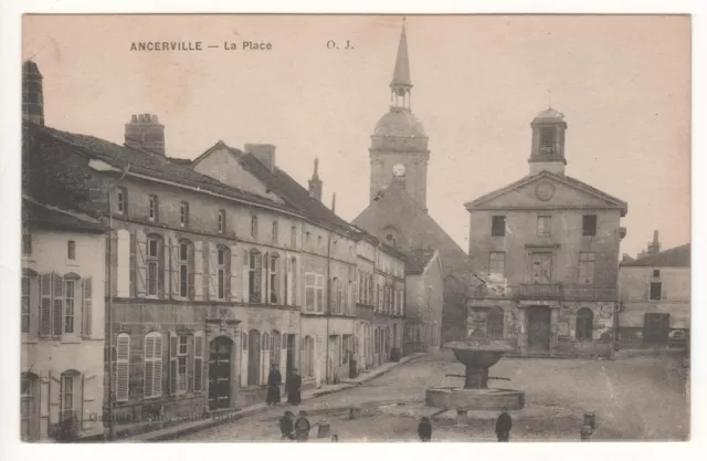 Cpa 55 - Ancerville : La Place (Meuse) - Écrite