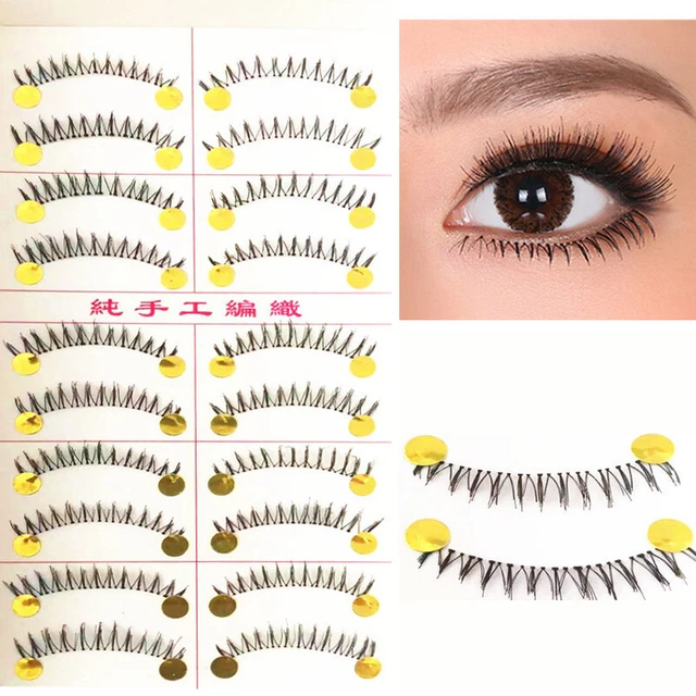 10 Pairs Handmade Natural Lower Eyelashes False Bottom Eyelashes Makeup Tools