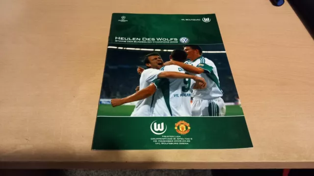 Wolfsburg v Manchester United Man Utd Champions League 2009/2010 *FREE POST*