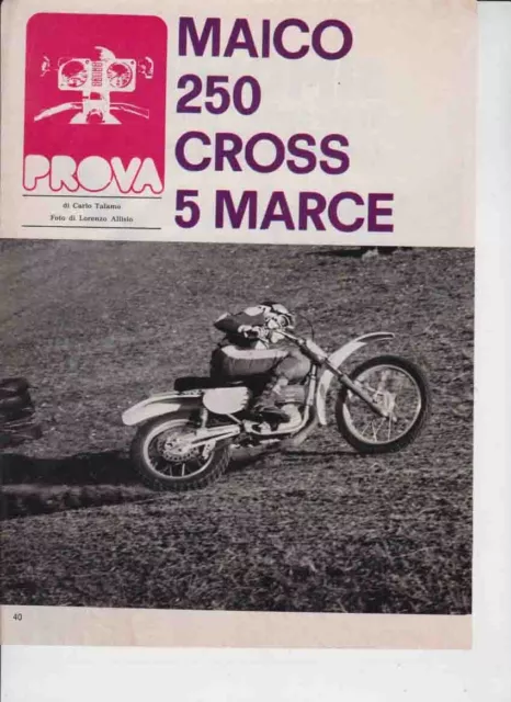 advertising Pubblicità-MOTO MAICO MC 250 1976-VINTAGE MX MOTOCROSS EPOCA