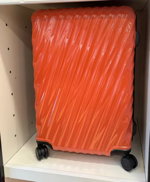 NEW Tumi 19 Degree Short Trip Expandable 4 Wheel Packing Suit Case CORAL ORANGE
