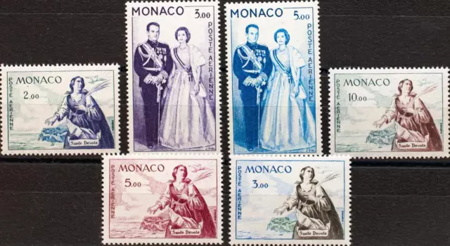 Mónaco. Aéreo. ** MNH Yvert 73/78. 1960. Serie completa. MAGNIFICA. Yvert 2020: