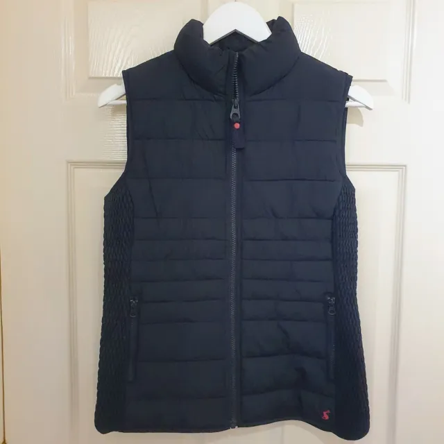 Joules Quilted Gilet Bodywarmer Size 12 Dark Navy/black No Care Label