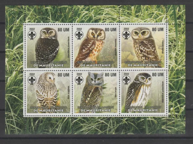 Mauritanie Mauritania 2002 Faune Oiseaux - Hiboux - Scout 1 Bf Comme à Photo MNH