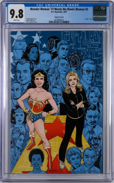 Wonder Woman '77 Meets the Bionic Woman #2 CGC 9.8 (2017, Dynamite) Virgin Cover