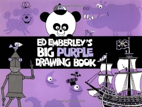 ED EMBERLEY'S BIG PURPLE DRAWING BOOK By Edward R Emberley *Excellent Condition*