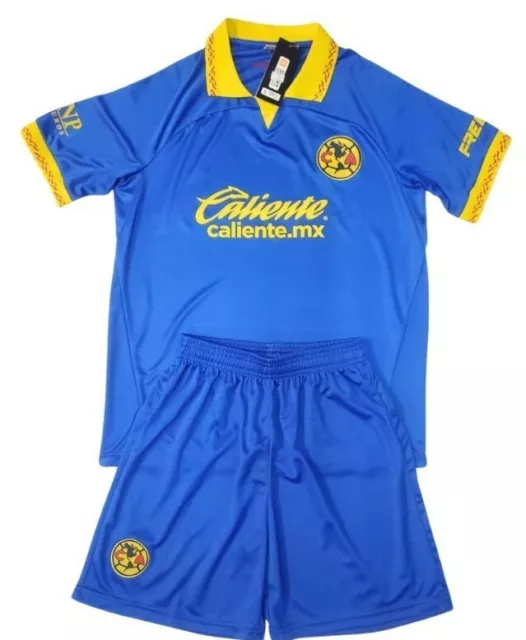 New!! Club America Kids Shirt and Shorts Kit Away Jersey Set(Customized)