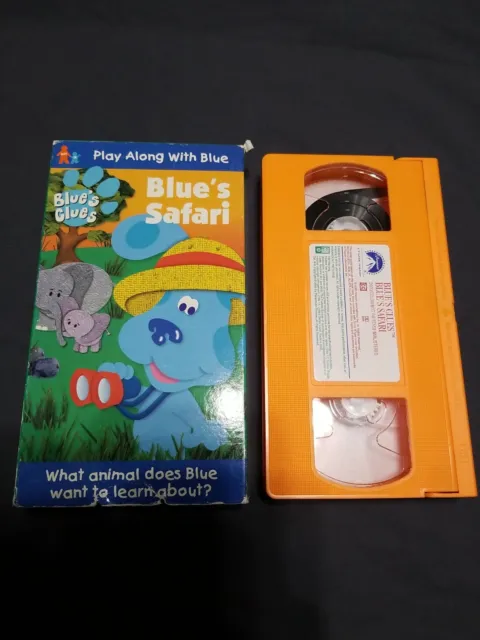 Blues Clues Blues Safari VHS Tape 2000 Vintage Homeschool Steve Preschool