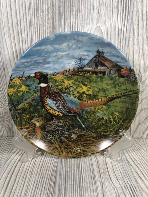 Collector Plate Edwin Knowles Wayne Anderson Upland Birds The Pheasant w/ Cert