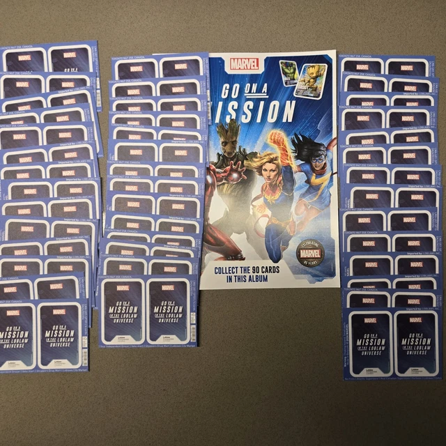 2024 LOBLAW'S MARVEL Super Heroes, 57 Packs of 4 cards Including
