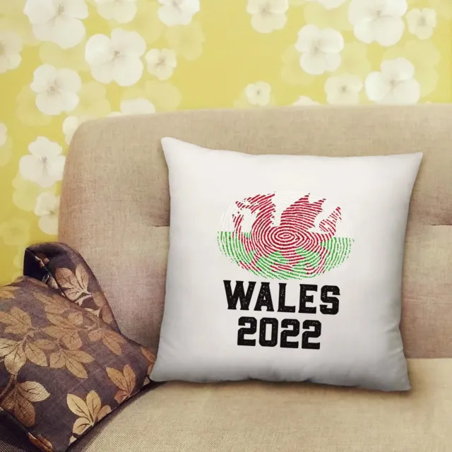 Wales Football World Cup Supporters Cushion Gift with Insert - 40cm x 40cm