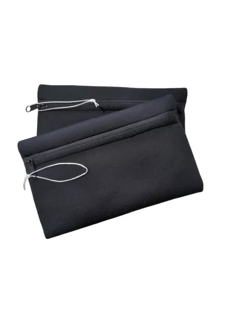 Pencil Case Small 215mmx140mm Black School Work Home Office Pack Of  2