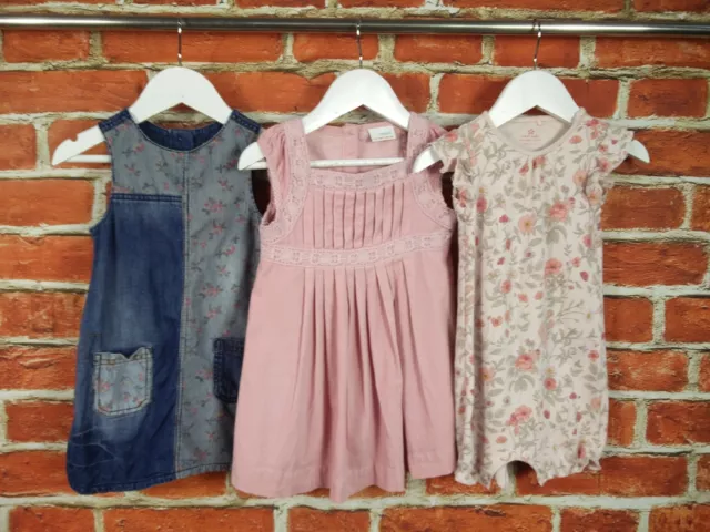 Baby Girl Bundle Age 12-18 Months 100% Next Dress Romper Denim Summer Set 86Cm