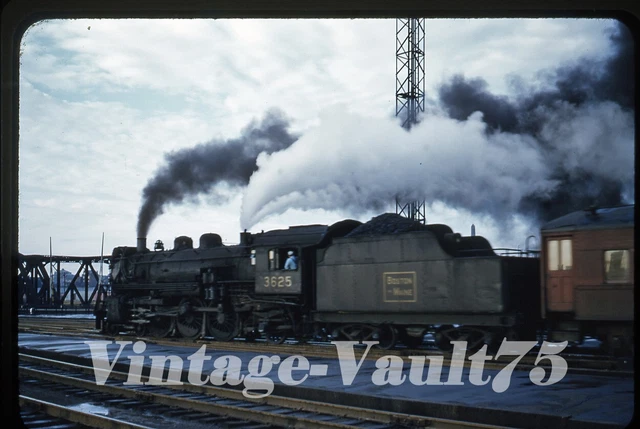 Original Slide B&M 3625 Boston & Maine Kodachrome 1950'S
