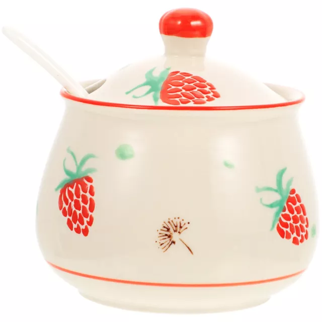 Ceramics Strawberry Salt and Pepper Storage Jar Sugar Bowl