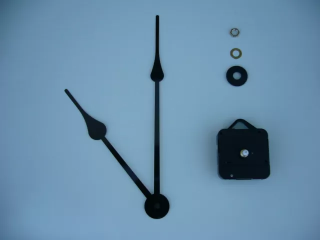 High Torque Clock Movement Short Spindle 230Mm Black French Spade Hands