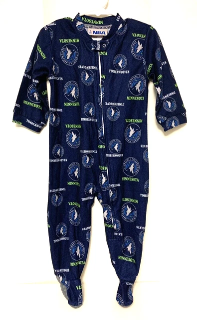Minnesota Timberwolves Toddler 18 months footie pajamas basketball NBA Blue