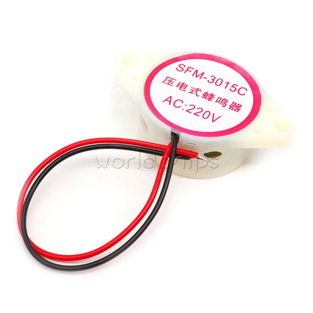 SFM-27 3015C Active Piezoelectric Buzzer AC220V Continuous Sound Beep Alarm