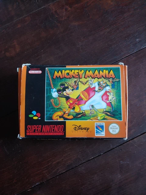Mickey Mania Super Nintendo Disney SNES PAL EUR boite et notice