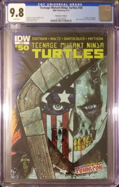 Teenage Mutant Ninja Turtles #50 (2015) - CGC 9.8 - NYCC Bisley variant cover