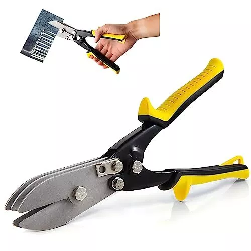 5-Blade Hand Crimper Sheet Metal Tools for 24-28 Gauge Duct Downspout Stove Pipe