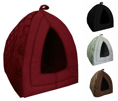 Luxury Folding Pet House Comfort Fleece Igloo Cave Tent Mat Dog Cat Kitten Puppy