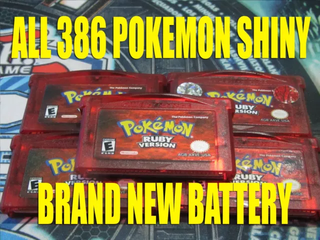 Pokemon Fire Red preloaded with All 386 Shiny Pokemon & items - Authentic  Cartridge